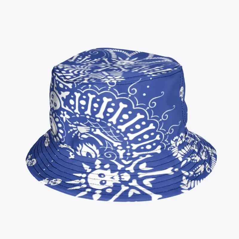 RT – Blue Skulls Bucket Hat